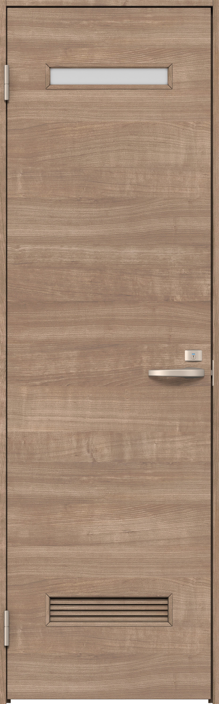 リビングドア　イエリア　トイレドア　扉セット　Ｙ８デザイン　７３５幅　２０００高　〈トープグレー柄〉　左開き　錠付　表示錠　Ｎスタンダード丁番