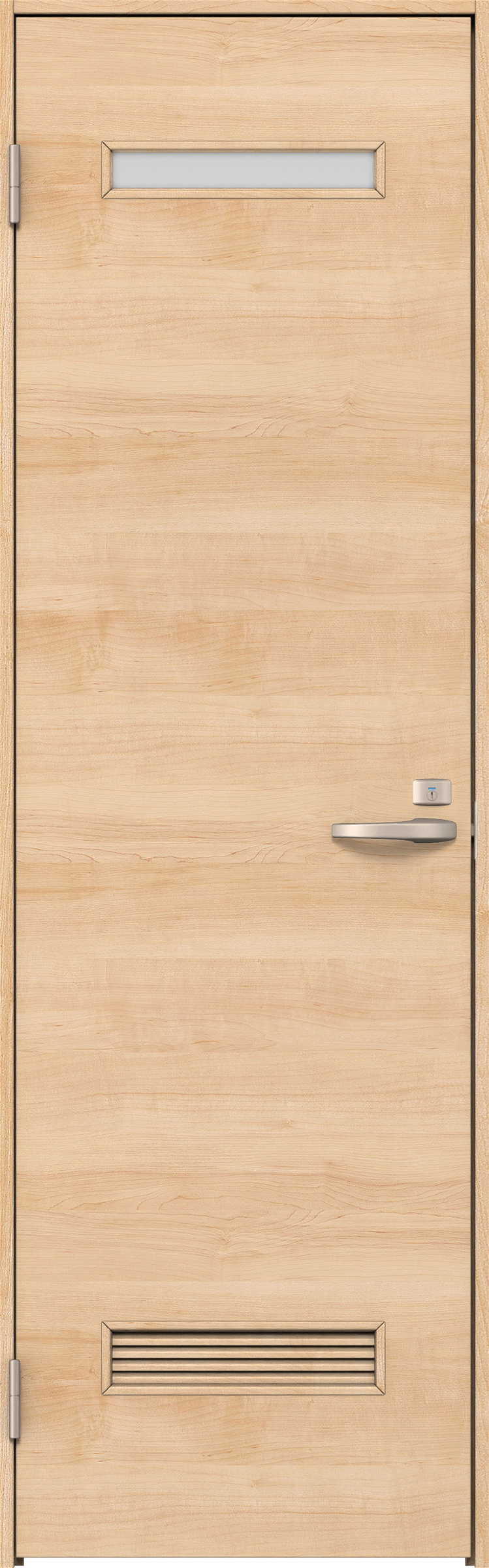 リビングドア　イエリア　トイレドア　扉セット　Ｙ８デザイン　７８０幅　２０００高　〈ミルベージュ柄〉　左開き　錠付　表示錠　Ｎスタンダード丁番