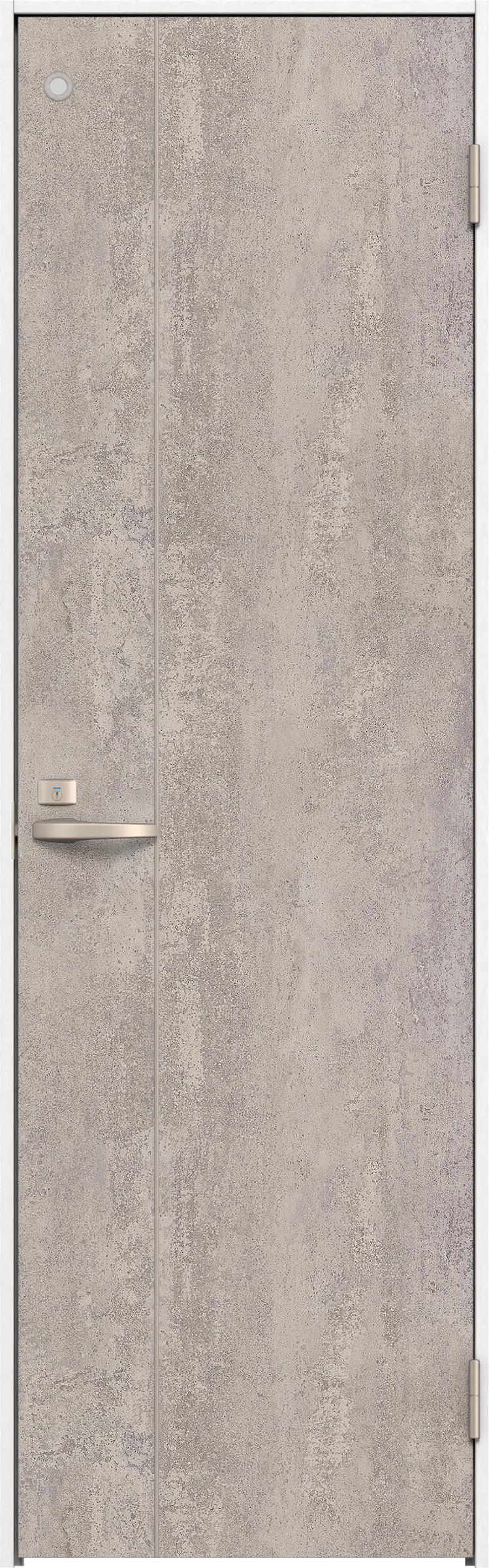 リビングドア　イエリア　トイレドア　扉セット　Ｄ３デザイン　７３５幅　２０００高　〈コンクリートグレー柄〉　右開き　錠付　表示錠　Ｎスタンダード丁番