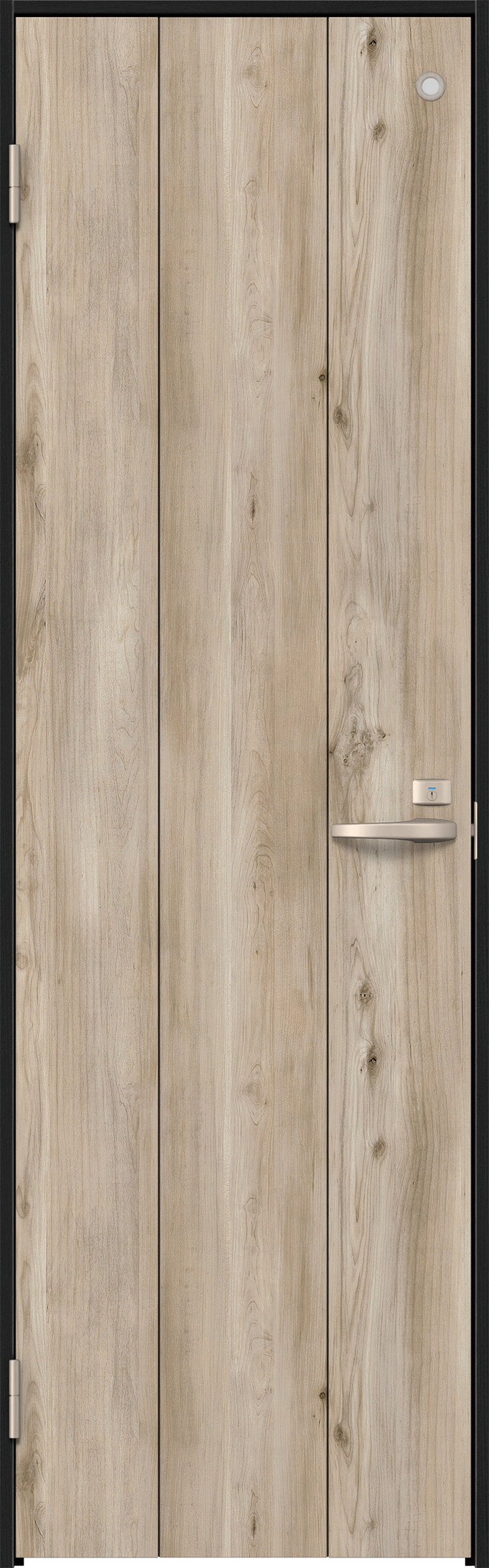 リビングドア　イエリア　トイレドア　扉セット　１Ｐデザイン　８５０幅　２０００高　〈スモークグレー柄〉　左開き　錠付　表示錠　Ｎスタンダード丁番