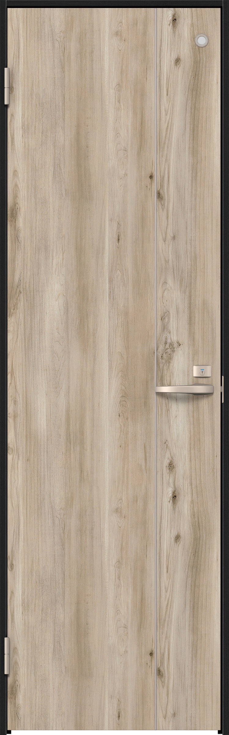 リビングドア　イエリア　トイレドア　扉セット　Ｄ３デザイン　７３５幅　２０００高　〈スモークグレー柄〉　左開き　錠付　表示錠　Ｎスタンダード丁番