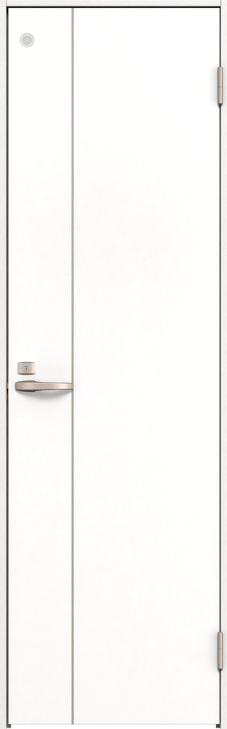 リビングドア　イエリア　トイレドア　扉セット　Ｄ３デザイン　８５０幅　２０００高　〈パウダーホワイト柄〉　右開き　錠付　表示錠　Ｎスタンダード丁番