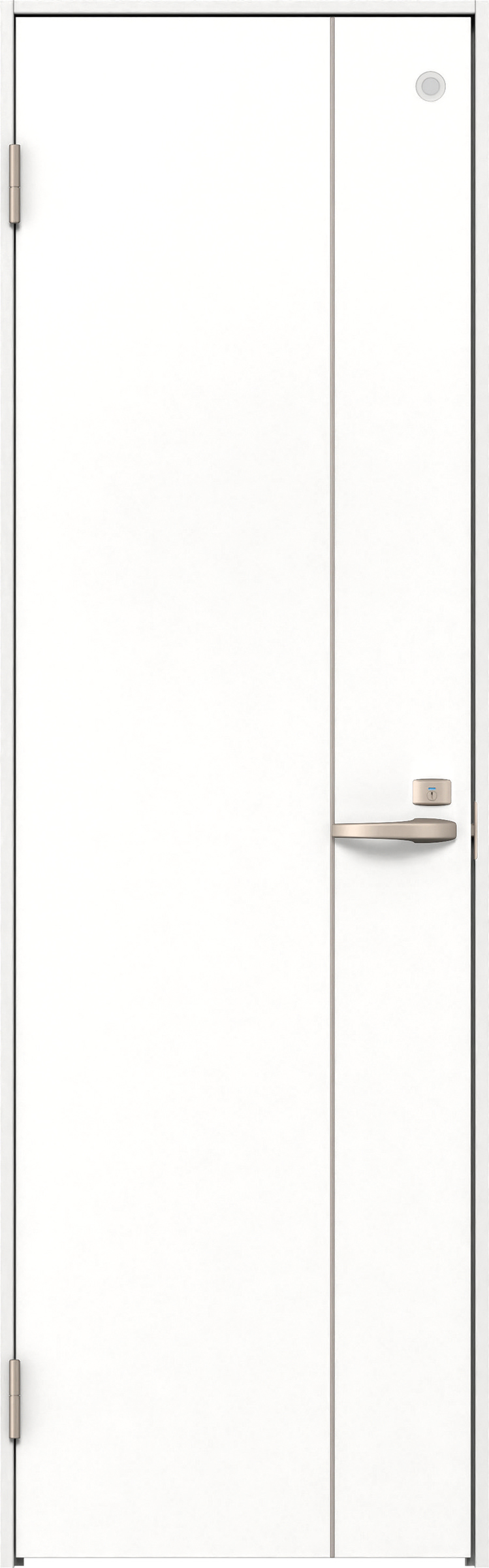 リビングドア　イエリア　トイレドア　扉セット　Ｄ３デザイン　６３５幅　２０００高　〈パウダーホワイト柄〉　左開き　錠付　表示錠　Ｎスタンダード丁番