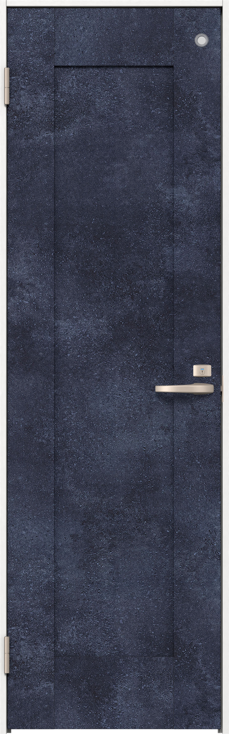 リビングドア　イエリア　トイレドア　扉セット　３８デザイン　８５０幅　２０００高　〈コバルトブルー柄〉　左開き　錠付　表示錠　Ｎスタンダード丁番