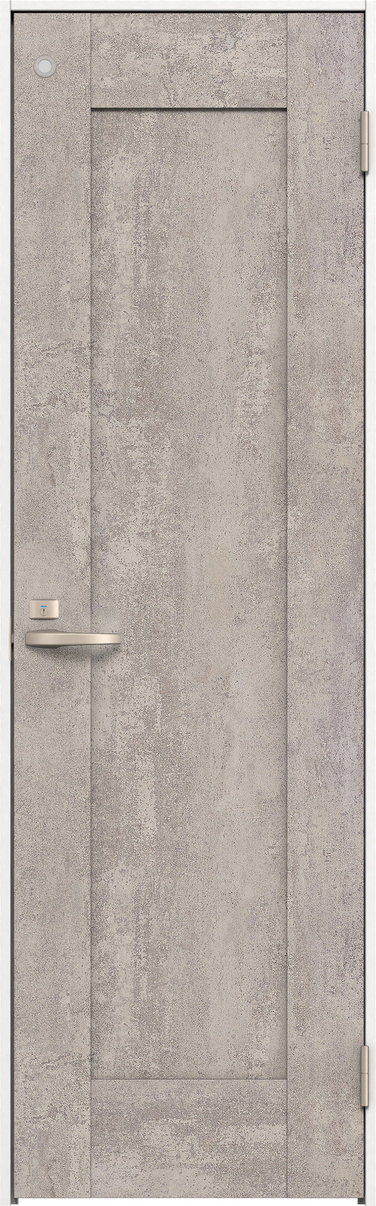 リビングドア　イエリア　トイレドア　扉セット　３８デザイン　８５０幅　２０００高　〈コンクリートグレー柄〉　右開き　錠付　表示錠　Ｎスタンダード丁番