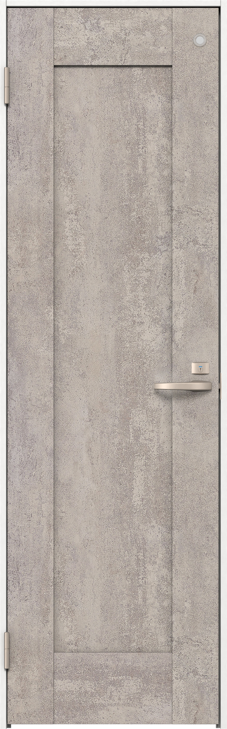 リビングドア　イエリア　トイレドア　扉セット　３８デザイン　８５０幅　２０００高　〈コンクリートグレー柄〉　左開き　錠付　表示錠　Ｎスタンダード丁番