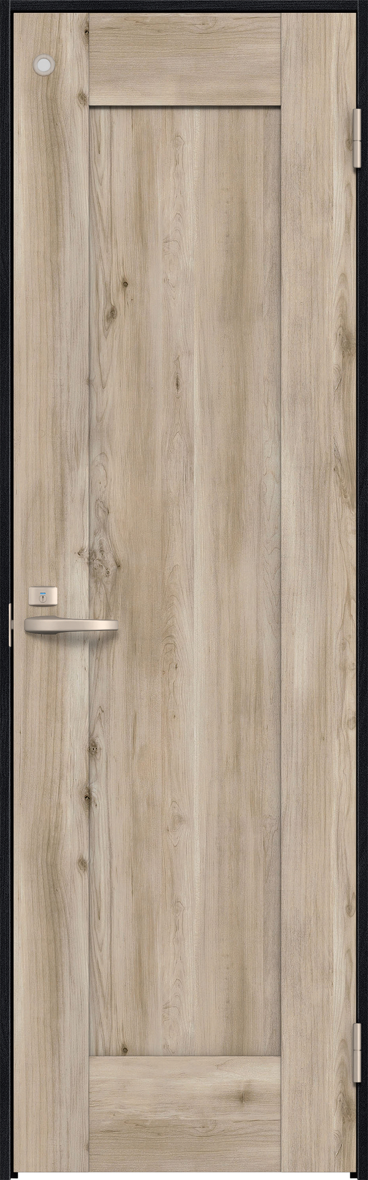 リビングドア　イエリア　トイレドア　扉セット　３８デザイン　８５０幅　２０００高　〈スモークグレー柄〉　右開き　錠付　表示錠　Ｎスタンダード丁番