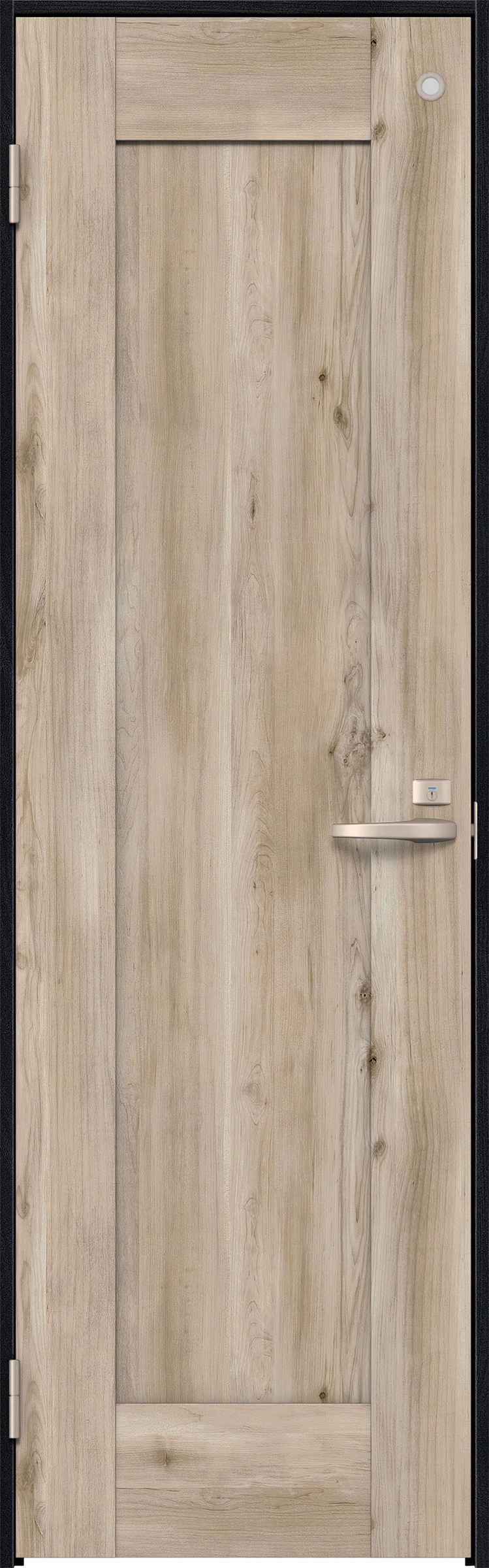 リビングドア　イエリア　トイレドア　扉セット　３８デザイン　８５０幅　２０００高　〈スモークグレー柄〉　左開き　錠付　表示錠　Ｎスタンダード丁番