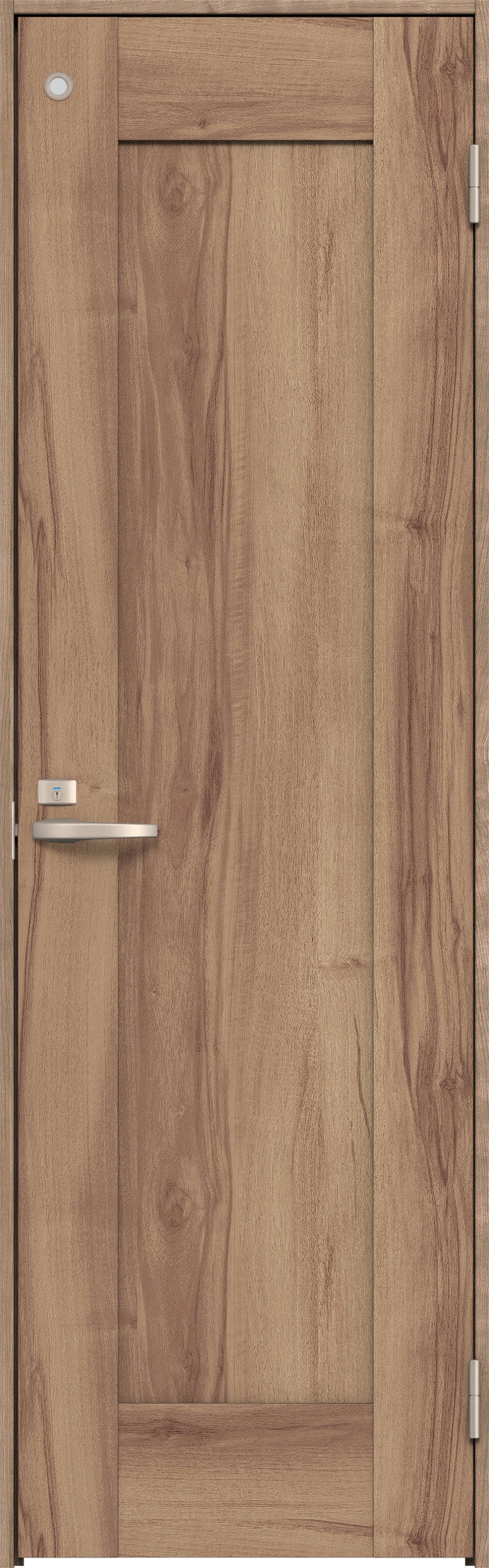 リビングドア　イエリア　トイレドア　扉セット　３８デザイン　８５０幅　２０００高　〈バームブラウン柄〉　右開き　錠付　表示錠　Ｎスタンダード丁番