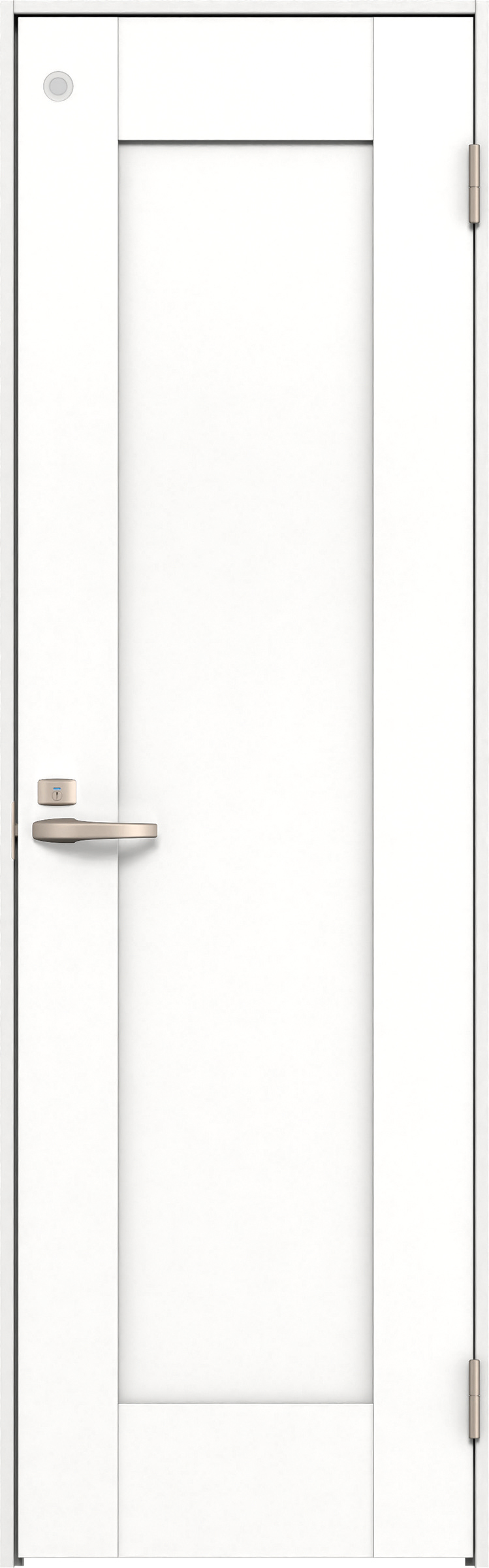 リビングドア　イエリア　トイレドア　扉セット　３８デザイン　８５０幅　２０００高　〈パウダーホワイト柄〉　右開き　錠付　表示錠　Ｎスタンダード丁番