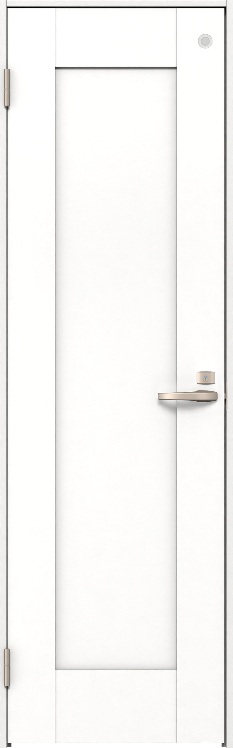 リビングドア　イエリア　トイレドア　扉セット　３８デザイン　７３５幅　２０００高　〈パウダーホワイト柄〉　左開き　錠付　表示錠　Ｎスタンダード丁番