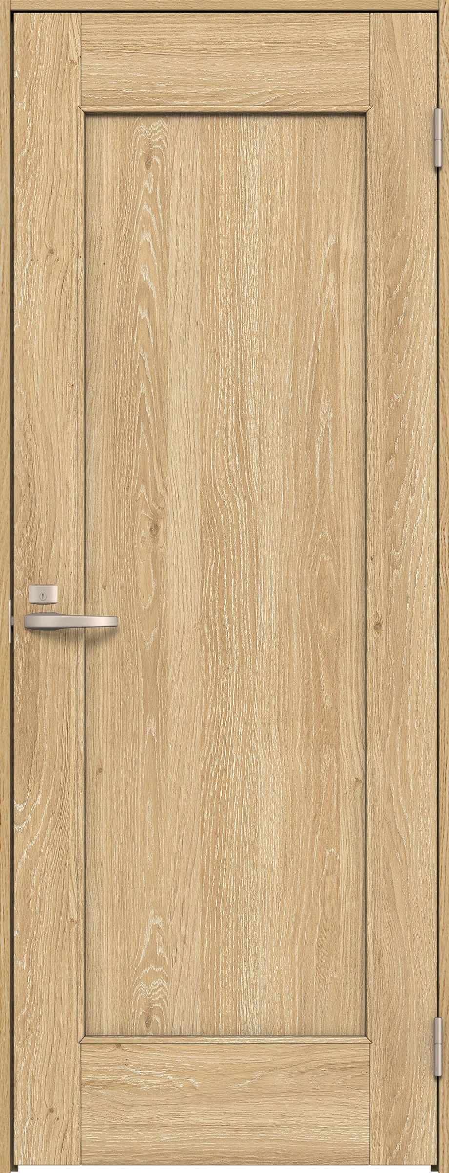 リビングドア　イエリア　片開きドア　扉セット　０１デザイン　８５０幅　２０００高　〈ミルキーオーカー柄〉　右開き　錠付　間仕切錠　Ｎスタンダード丁番