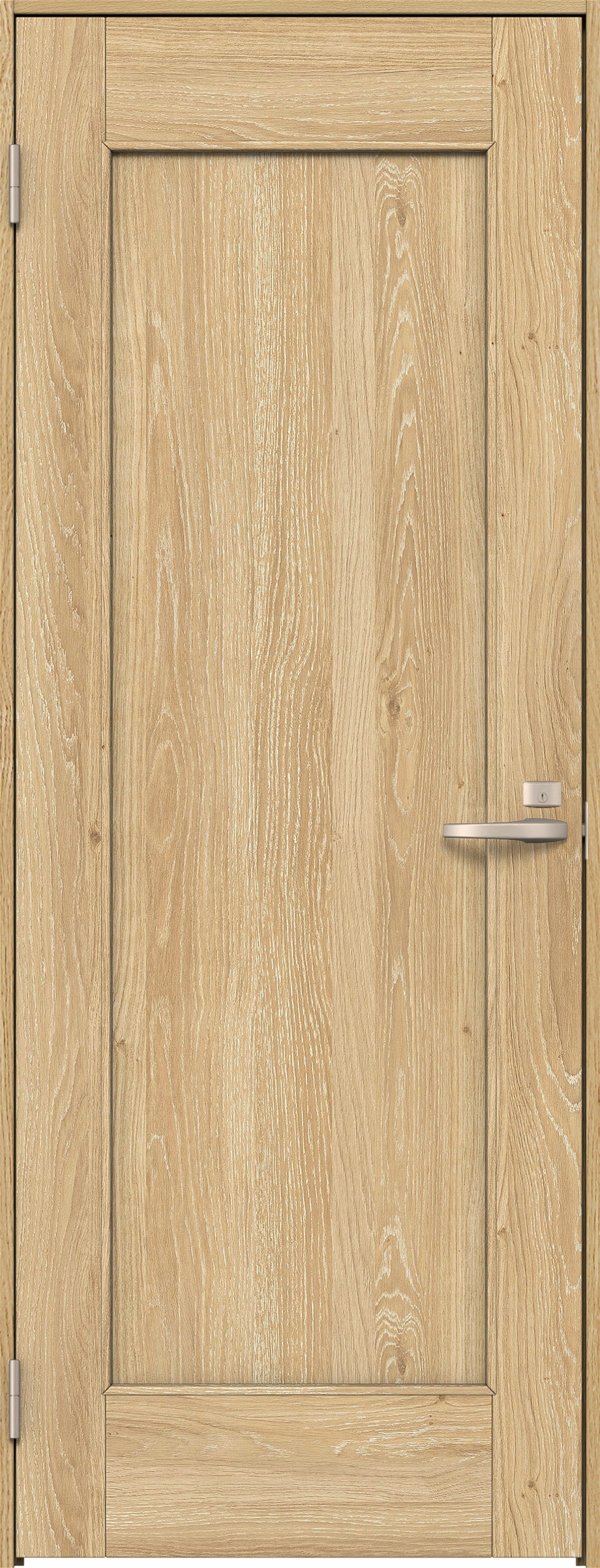 リビングドア　イエリア　片開きドア　扉セット　０１デザイン　７５５幅　２０００高　〈ミルキーオーカー柄〉　左開き　錠付　間仕切錠　Ｎスタンダード丁番