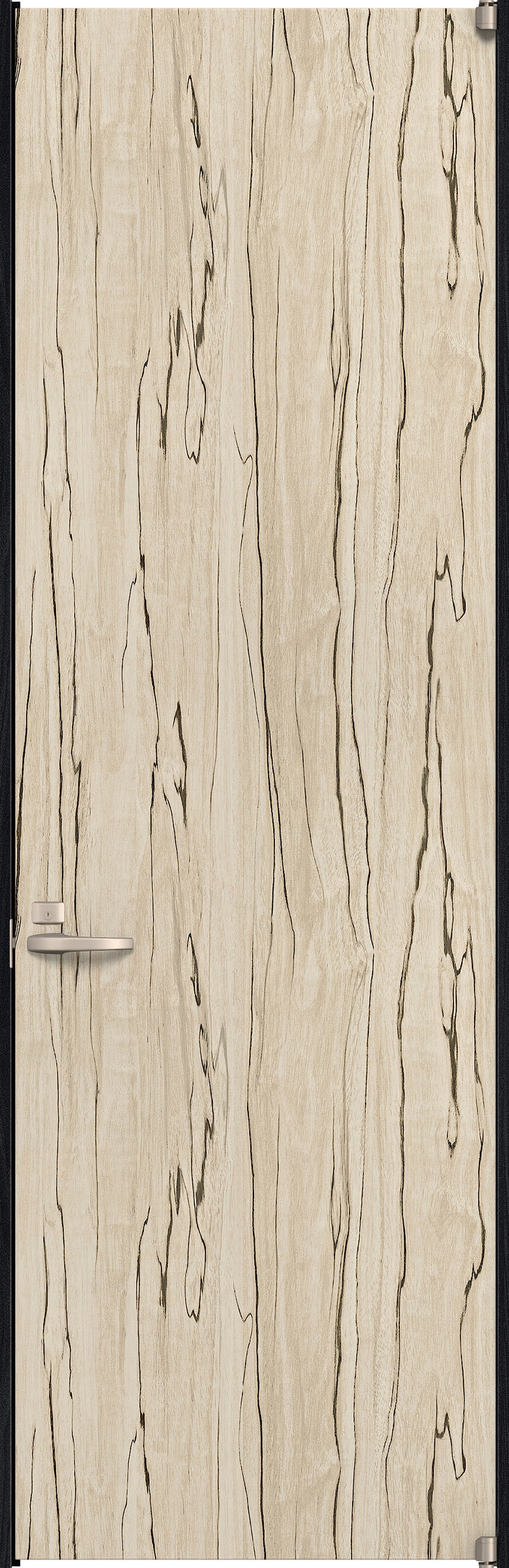 リビングドア　イエリア　二方枠ドア　扉セット　００デザイン　８５０幅　２４００高　〈スロウベージュ柄〉　右開き　錠付　間仕切錠　ピボット丁番