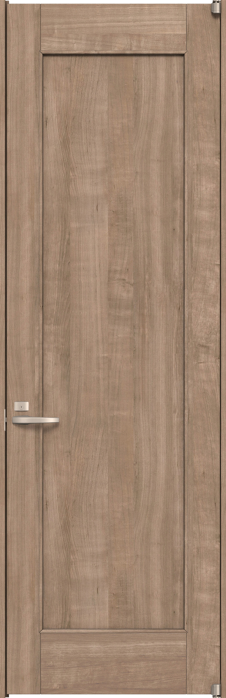 リビングドア　イエリア　二方枠ドア　扉セット　０１デザイン　８５０幅　２４００高　〈トープグレー柄〉　右開き　錠付　間仕切錠　ピボット丁番