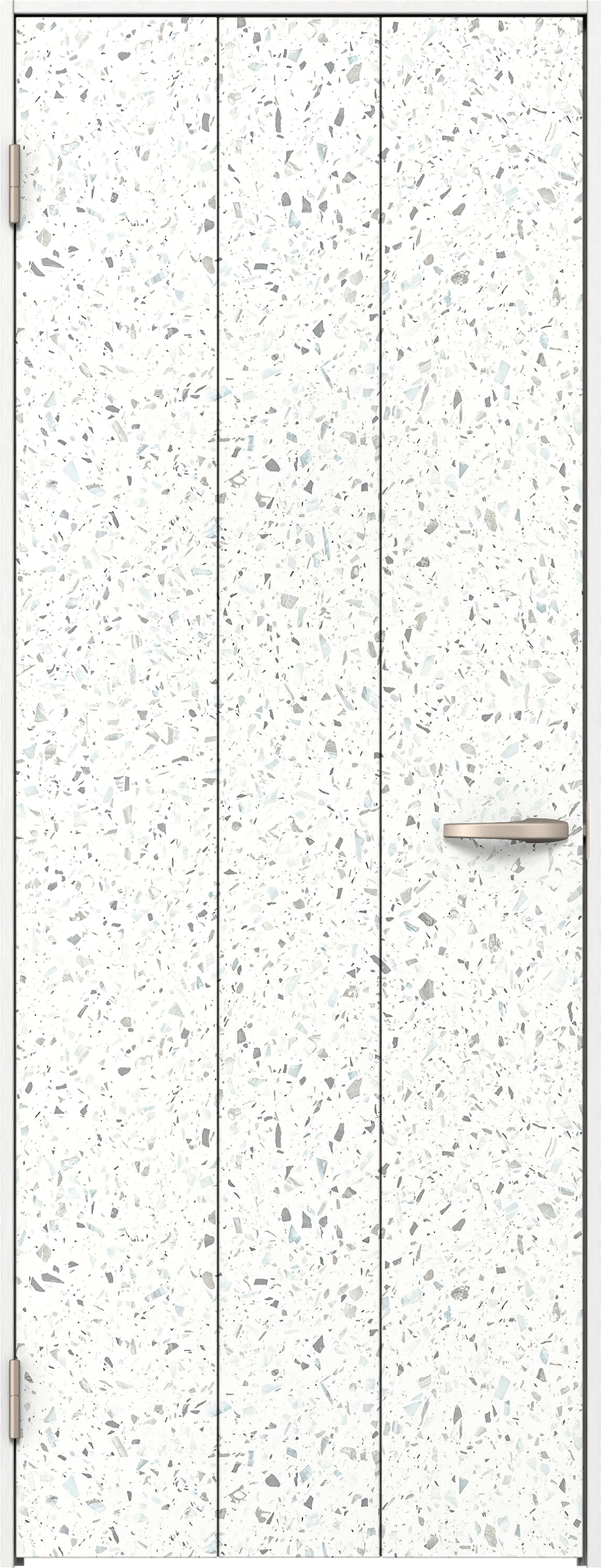 リビングドア　イエリア　片開きドア　扉セット　Ｇ１デザイン　８５０幅　２０００高　〈テラゾホワイト柄〉　左開き　空錠　Ｎスタンダード丁番