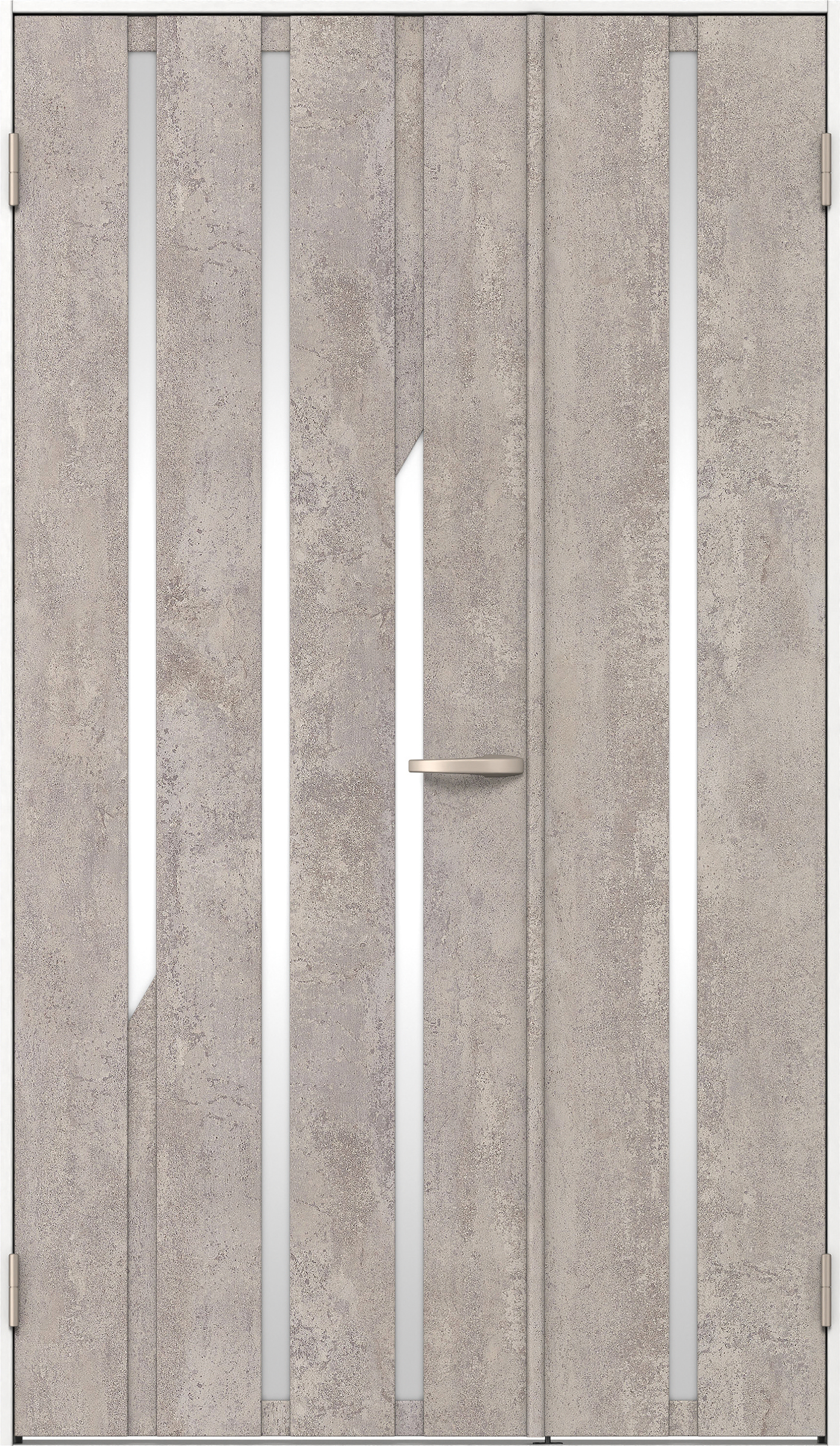 リビングドア　イエリア　親子ドア　扉セット　Ｅ３デザイン　１１８３幅　２０００高　〈コンクリートグレー柄〉　左開き　空錠　Ｎスタンダード丁番