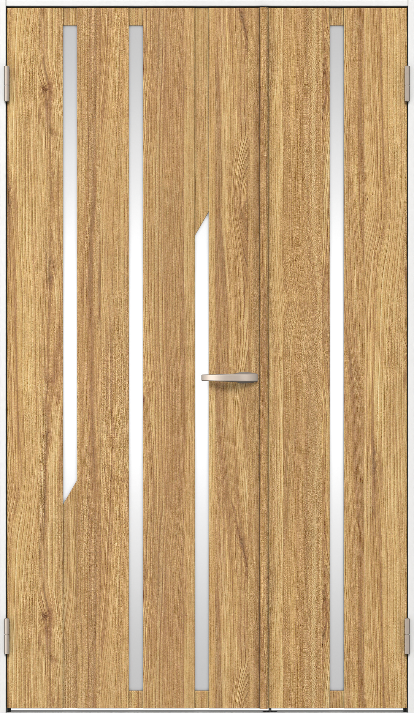 リビングドア　イエリア　親子ドア　扉セット　Ｅ３デザイン　１１８３幅　２０００高　〈シナモンブラウン柄〉　左開き　空錠　Ｎスタンダード丁番