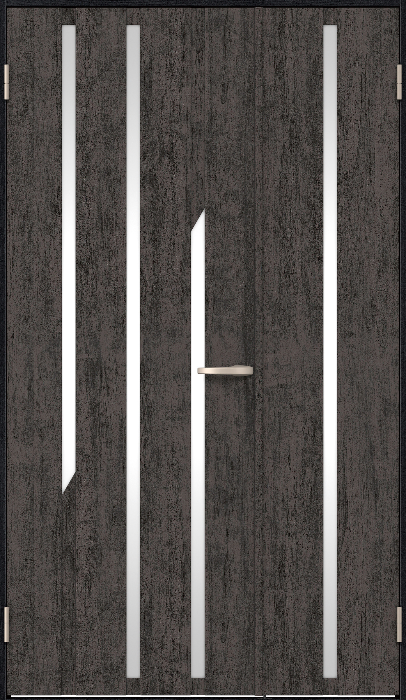 リビングドア　イエリア　親子ドア　扉セット　Ｅ３デザイン　１１８３幅　２０００高　〈ドライブラック柄〉　左開き　空錠　Ｎスタンダード丁番