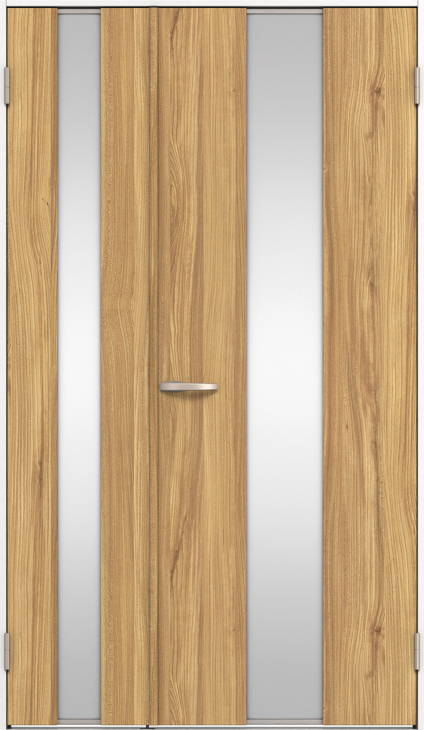 リビングドア　イエリア　親子ドア　扉セット　Ｇ５デザイン　１１８３幅　２０００高　〈シナモンブラウン柄〉　右開き　空錠　Ｎスタンダード丁番