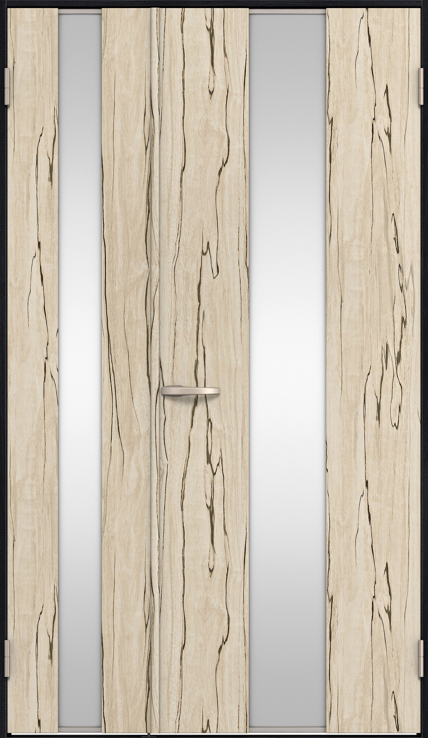 リビングドア　イエリア　親子ドア　扉セット　Ｇ５デザイン　１１８３幅　２０００高　〈スロウベージュ柄〉　右開き　空錠　Ｎスタンダード丁番