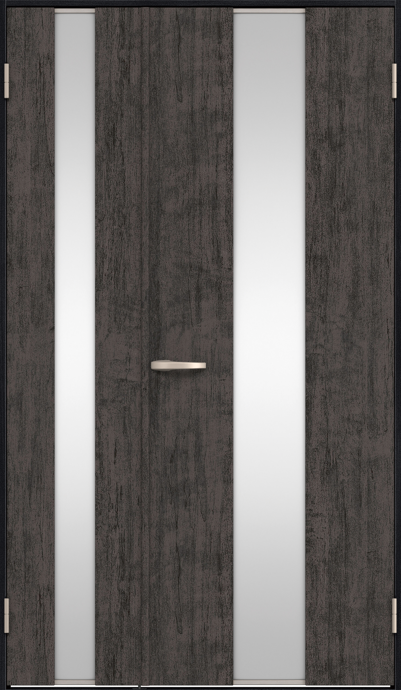 リビングドア　イエリア　親子ドア　扉セット　Ｇ５デザイン　１１８３幅　２０００高　〈ドライブラック柄〉　右開き　空錠　Ｎスタンダード丁番