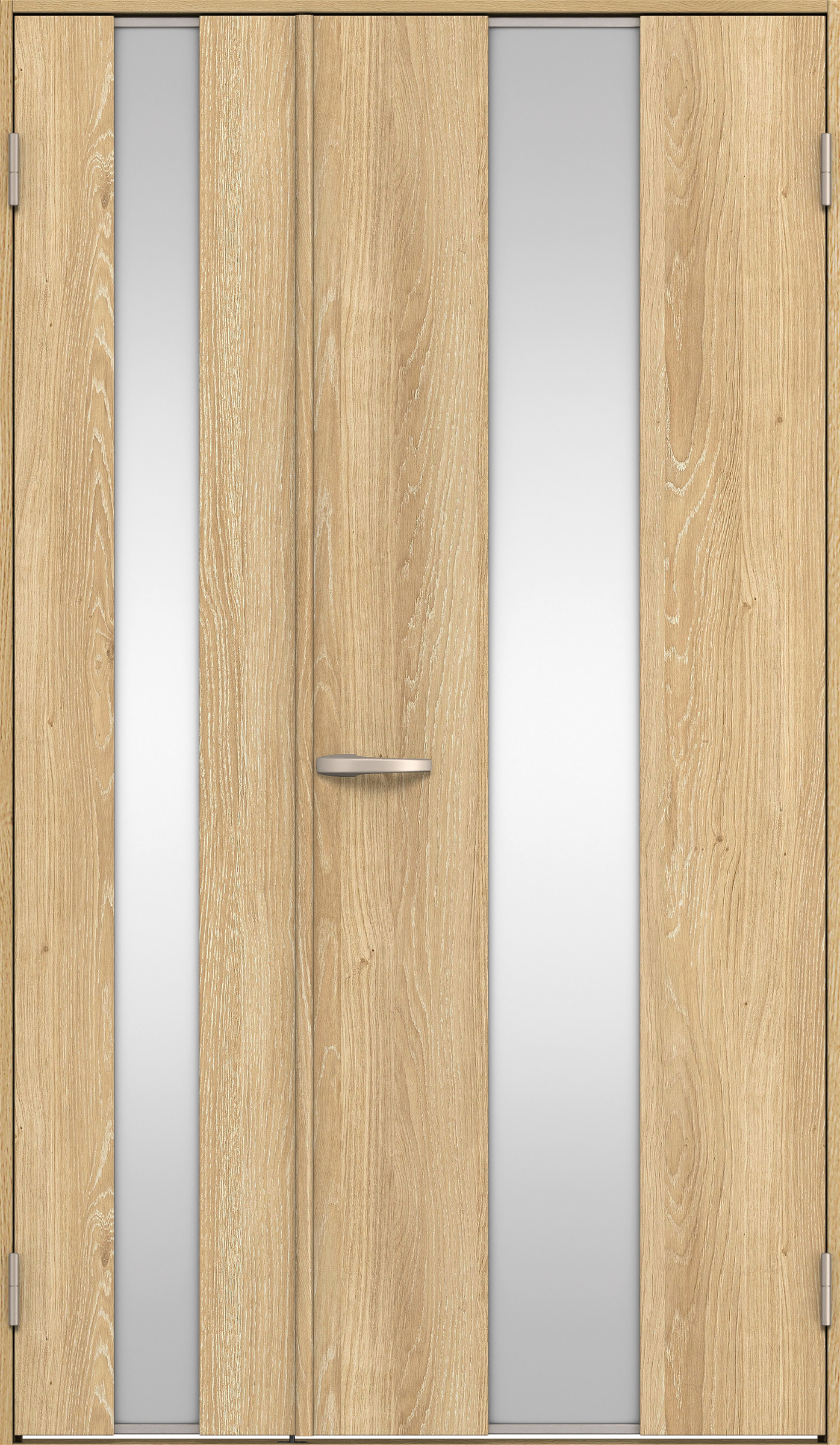 リビングドア　イエリア　親子ドア　扉セット　Ｇ５デザイン　１１８３幅　２０００高　〈ミルキーオーカー柄〉　右開き　空錠　Ｎスタンダード丁番