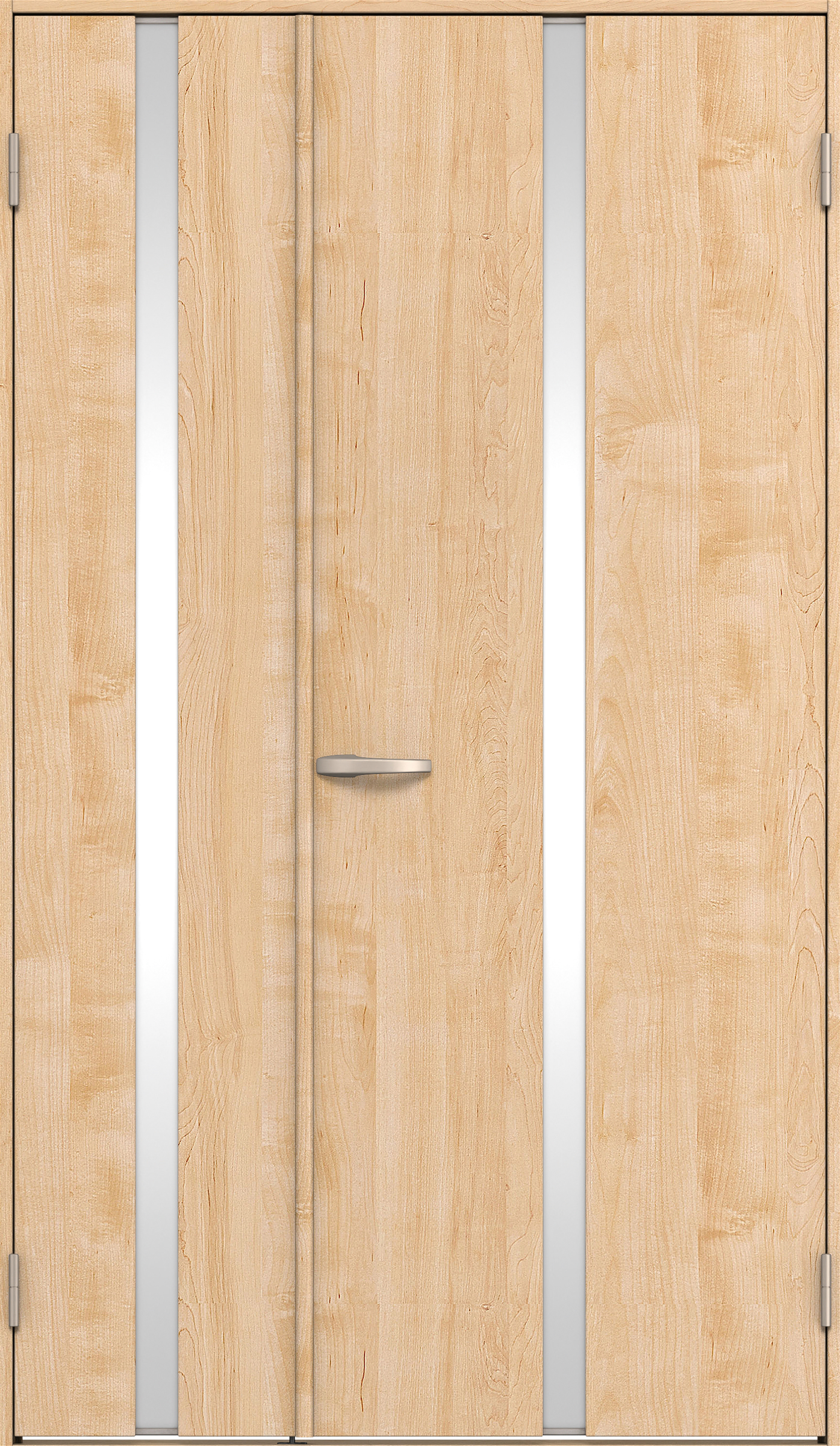 リビングドア　イエリア　親子ドア　扉セット　２Ｐデザイン　１１８３幅　２０００高　〈ミルベージュ柄〉　右開き　空錠　Ｎスタンダード丁番