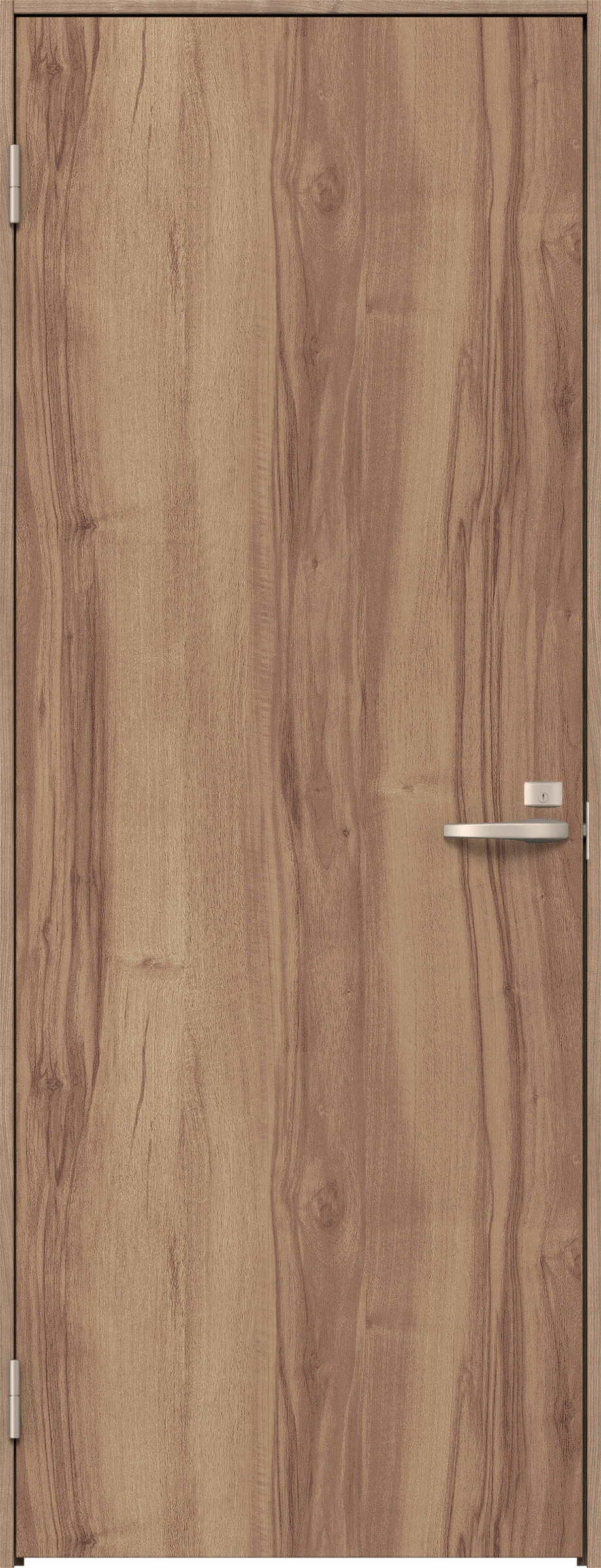 リビングドア　イエリア　片開きドア　扉セット　００デザイン　７８０幅　２０００高　〈バームブラウン柄〉　左開き　錠付　間仕切錠　Ｎスタンダード丁番