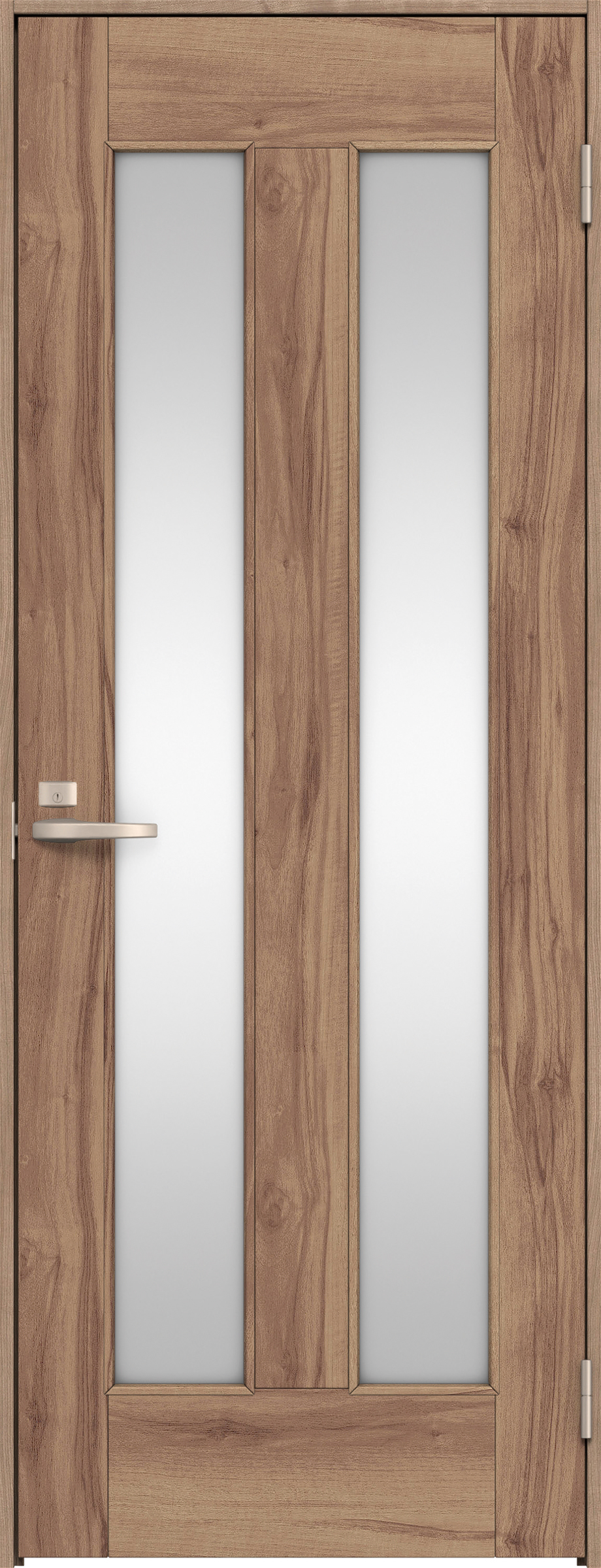 リビングドア　イエリア　片開きドア　扉セット　０６デザイン　８２５幅　２０００高　〈バームブラウン柄〉　右開き　錠付　間仕切錠　Ｎスタンダード丁番