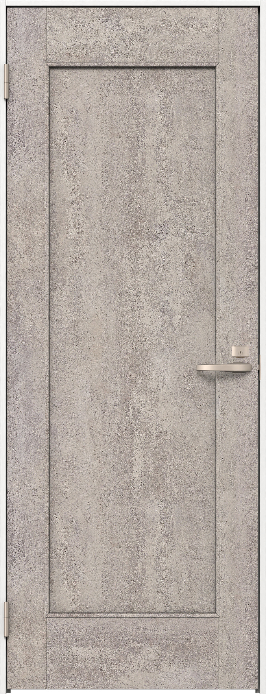 リビングドア　イエリア　片開きドア　扉セット　０１デザイン　８５０幅　２０００高　〈コンクリートグレー柄〉　左開き　錠付　間仕切錠　Ｎスタンダード丁番