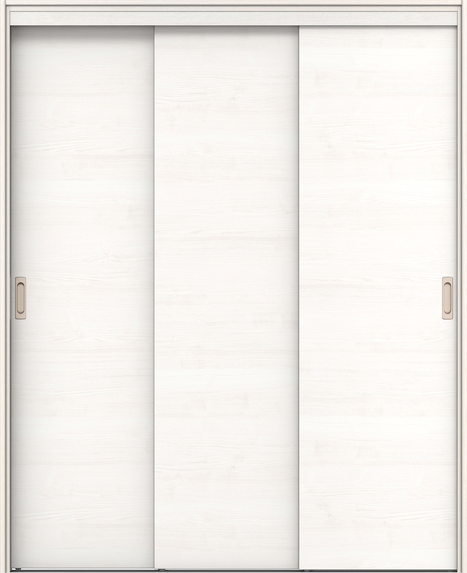 リビングドア　イエリア　機能ドア　３枚連動引戸　扉セット　Ｕ０デザイン　１６４５幅用　２０００高　〈ネオホワイト柄〉　左右兼用　錠なし