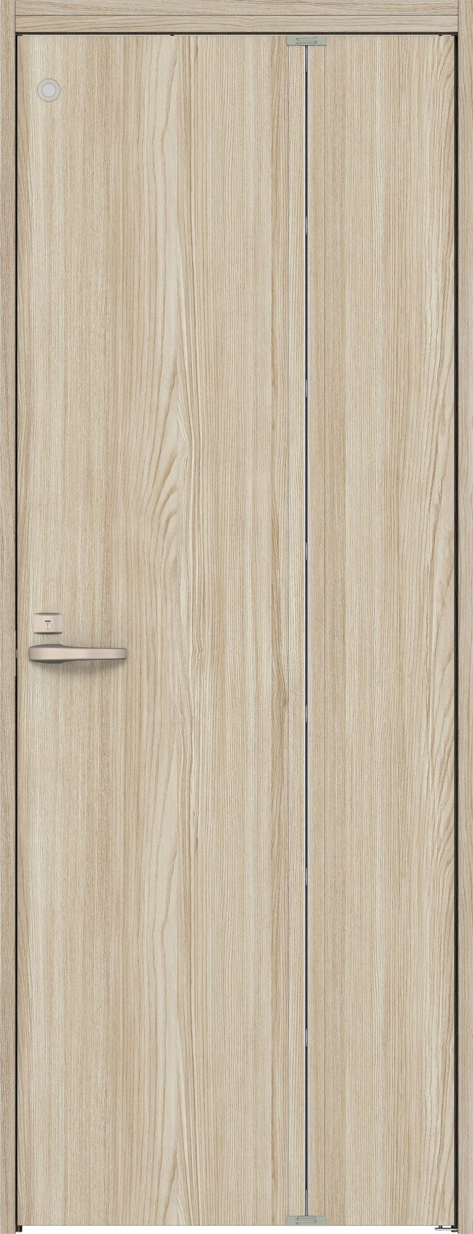 リビングドア　イエリア　機能ドア　折戸ドア　扉セット　００デザイン　９３０幅　２０００高　〈ソフトグレージュ柄〉　右開き　錠付　表示錠　明かり窓付