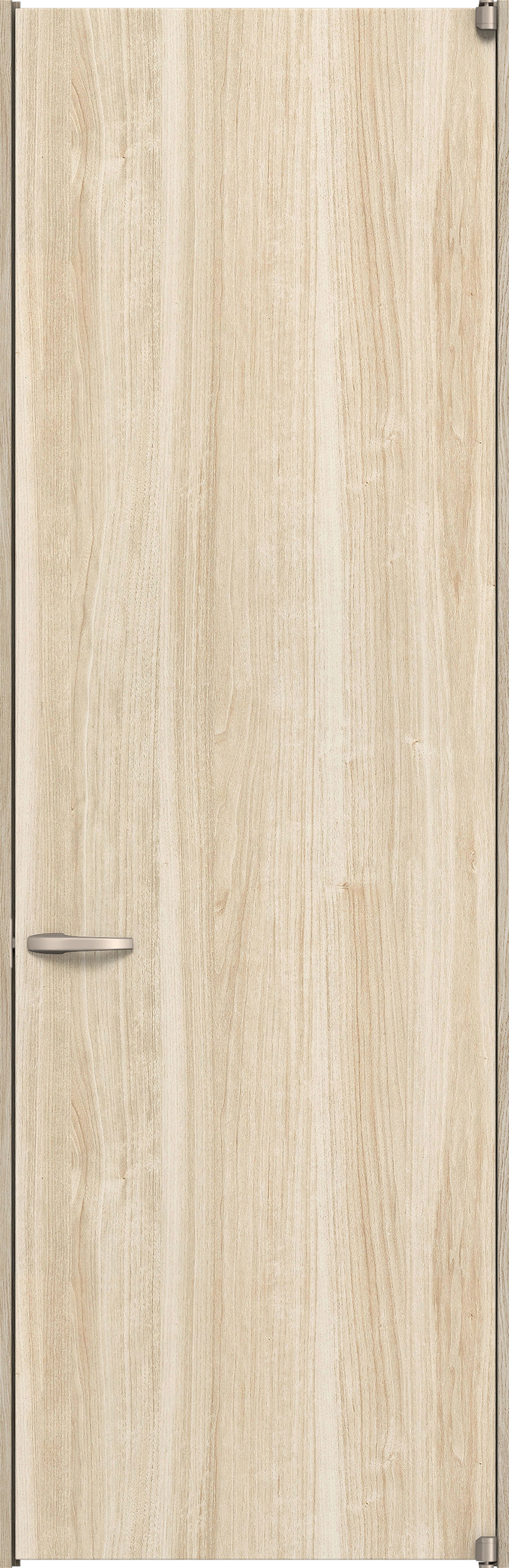 リビングドア　イエリア　二方枠ドア　扉セット　００デザイン　８２５幅　２４００高　〈コットンベージュ柄〉　右開き　空錠　ピボット丁番