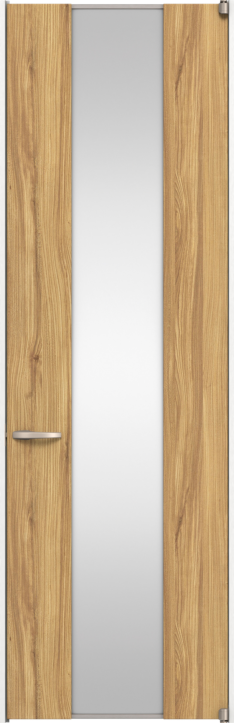 リビングドア　イエリア　二方枠ドア　扉セット　４Ｐデザイン　７３５幅　２４００高　〈シナモンブラウン柄〉　右開き　空錠　ピボット丁番