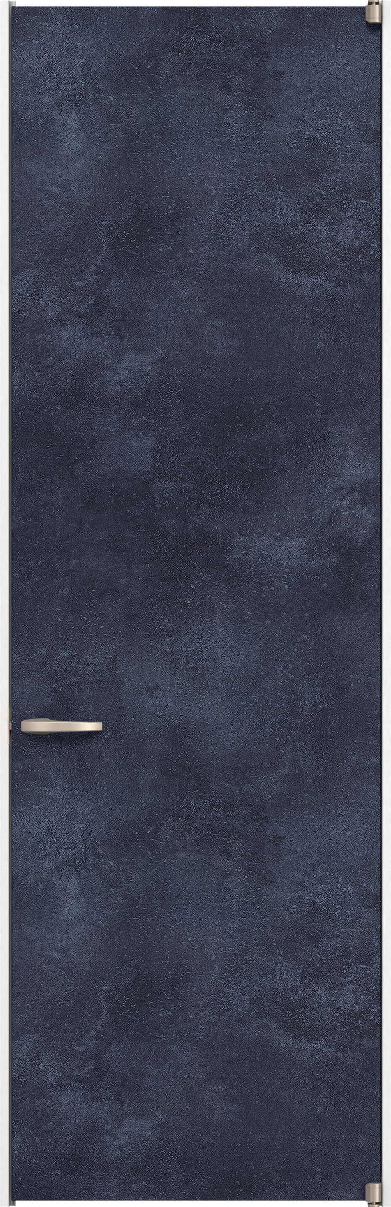 リビングドア　イエリア　二方枠ドア　扉セット　００デザイン　７５５幅　２４００高　〈コバルトブルー柄〉　右開き　空錠　ピボット丁番