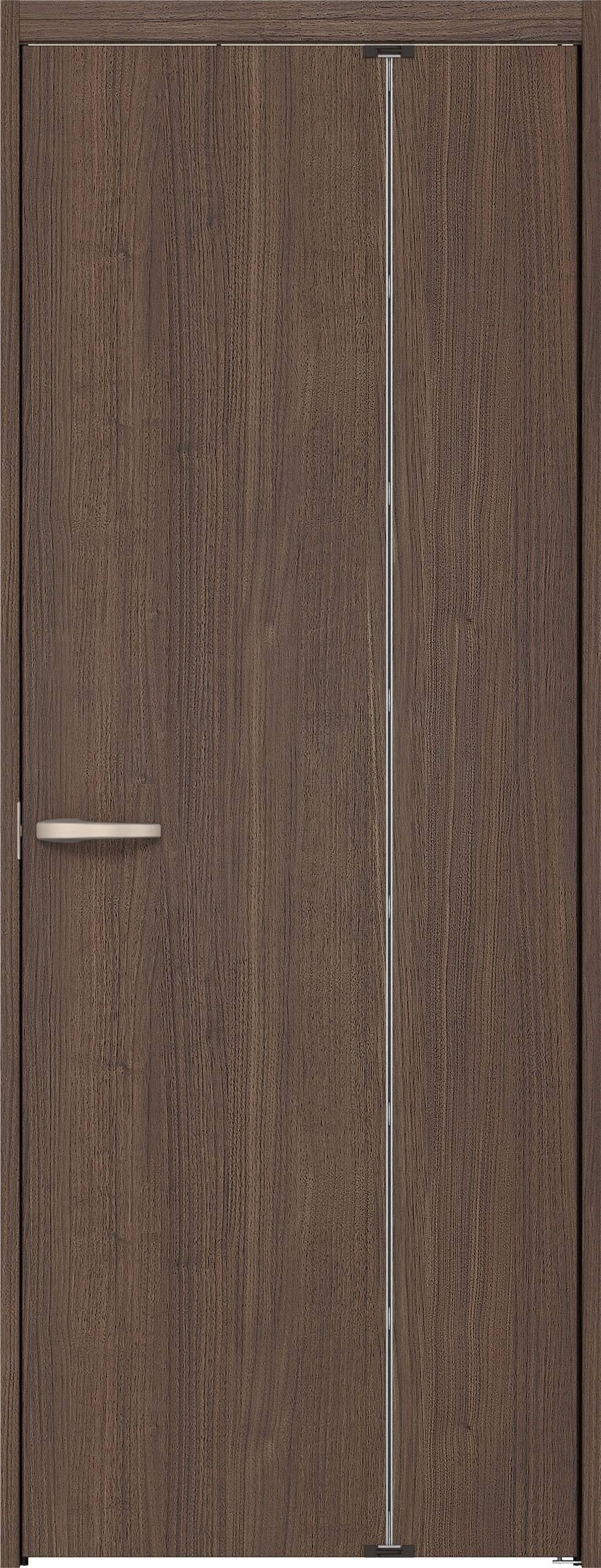 リビングドア　イエリア　機能ドア　折戸ドア　扉セット　００デザイン　７３５幅　２０００高　〈ダルブラウン柄〉　右開き　錠なし