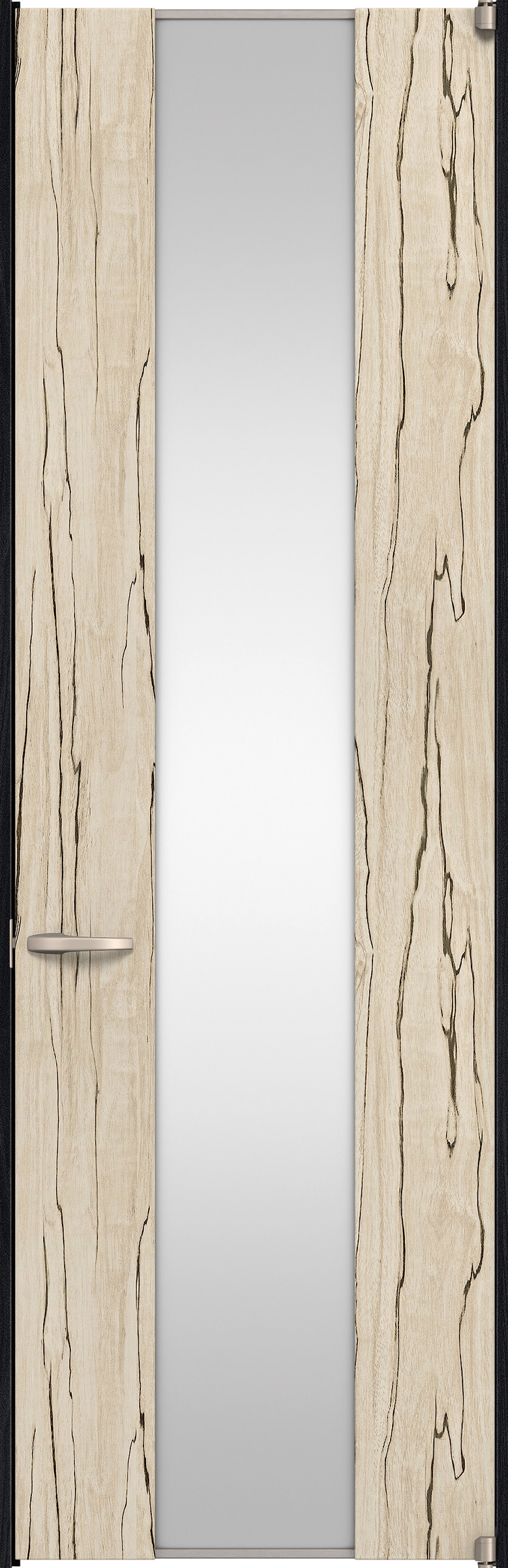 リビングドア　イエリア　二方枠ドア　扉セット　４Ｐデザイン　７３５幅　２４００高　〈スロウベージュ柄〉　右開き　空錠　ピボット丁番