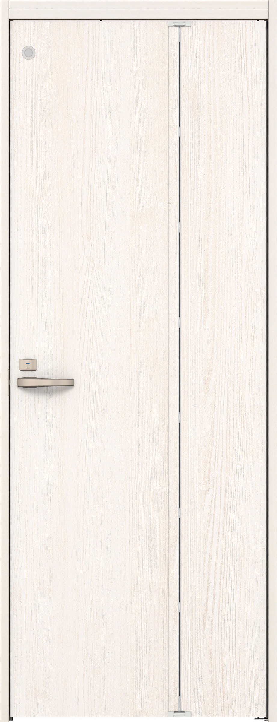 リビングドア　イエリア　機能ドア　折戸ドア　扉セット　００デザイン　９３０幅　２０００高　〈ネオホワイト柄〉　右開き　錠付　表示錠　明かり窓付