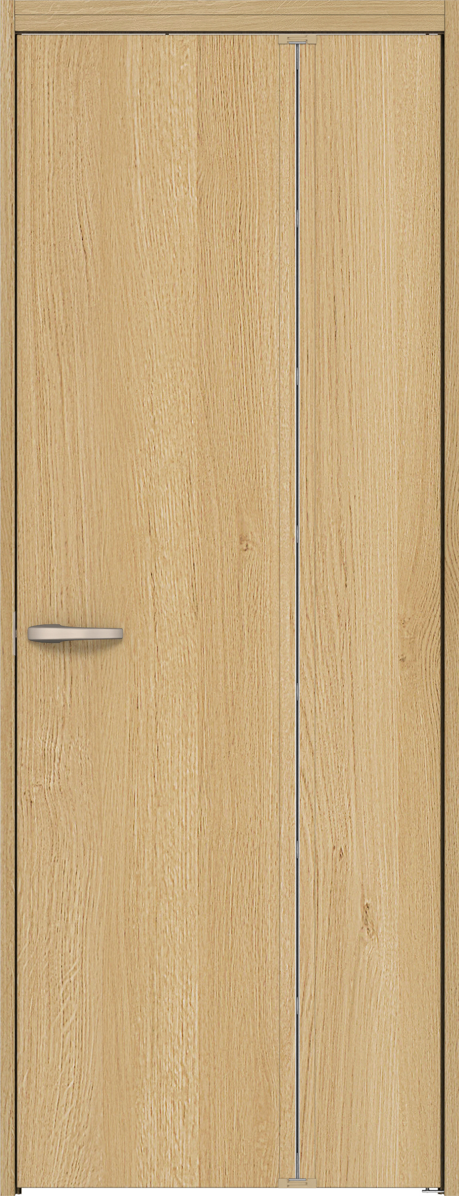 リビングドア　イエリア　機能ドア　折戸ドア　扉セット　００デザイン　７３５幅　２０００高　〈ライトオーカー柄〉　右開き　錠なし