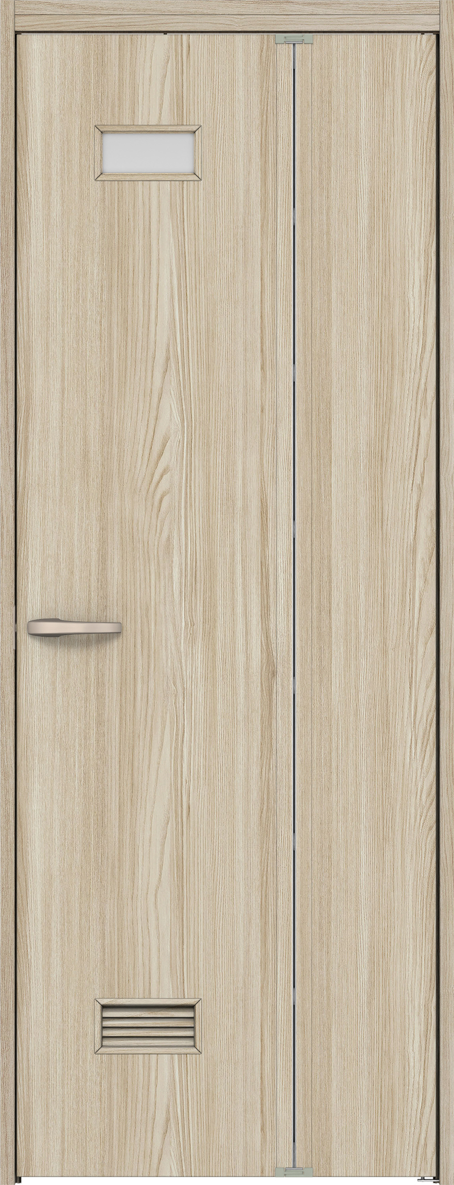 リビングドア　イエリア　機能ドア　折戸ドア　扉セット　０８デザイン　７３５幅　２０００高　〈ソフトグレージュ柄〉　右開き　錠なし