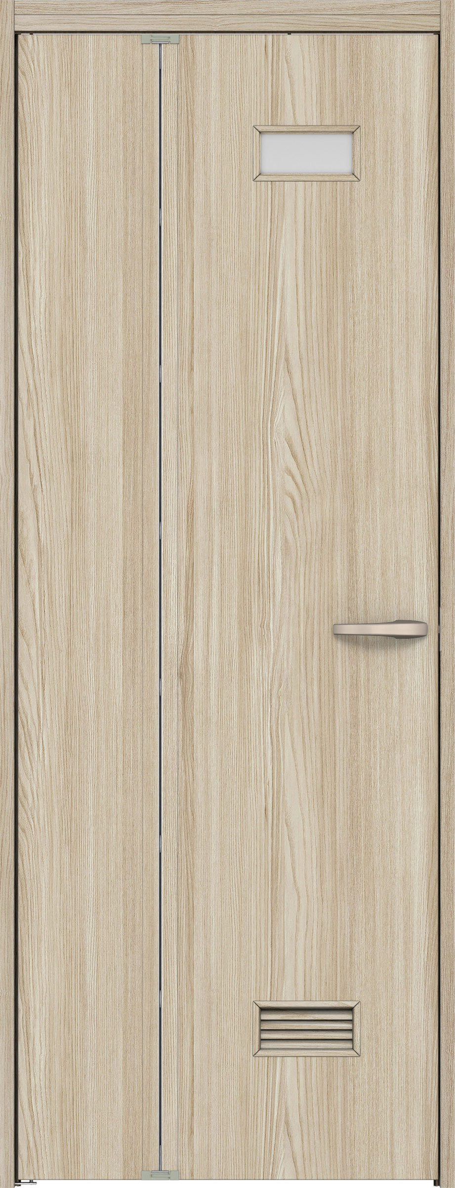 リビングドア　イエリア　機能ドア　折戸ドア　扉セット　０８デザイン　７５５幅　２０００高　〈ソフトグレージュ柄〉　左開き　錠なし