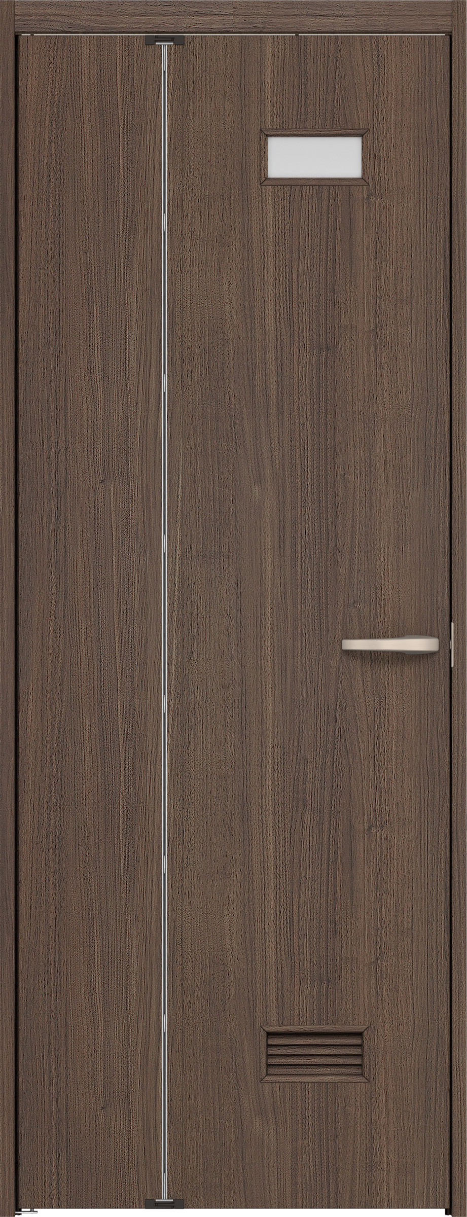 リビングドア　イエリア　機能ドア　折戸ドア　扉セット　０８デザイン　７５５幅　２０００高　〈ダルブラウン柄〉　左開き　錠なし