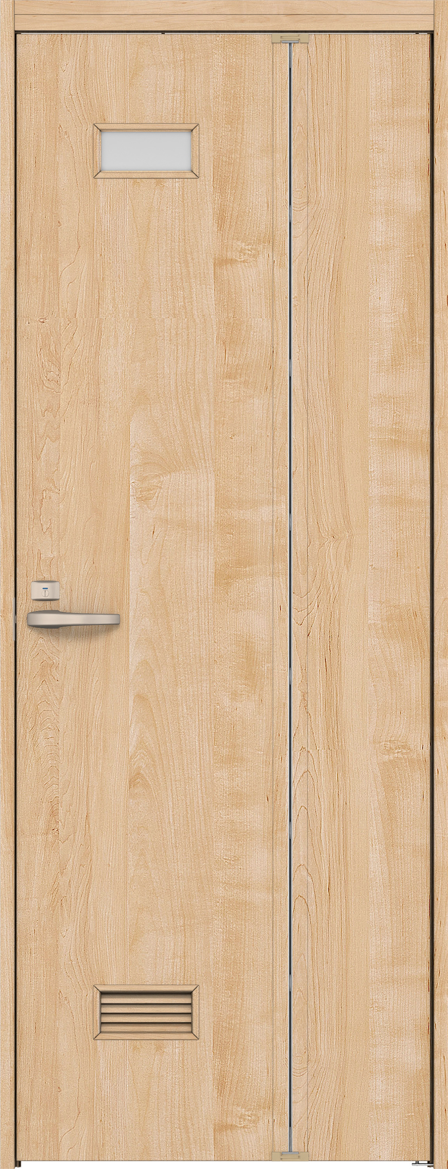 リビングドア　イエリア　機能ドア　折戸ドア　扉セット　０８デザイン　９３０幅　２０００高　〈ミルベージュ柄〉　右開き　錠付　表示錠