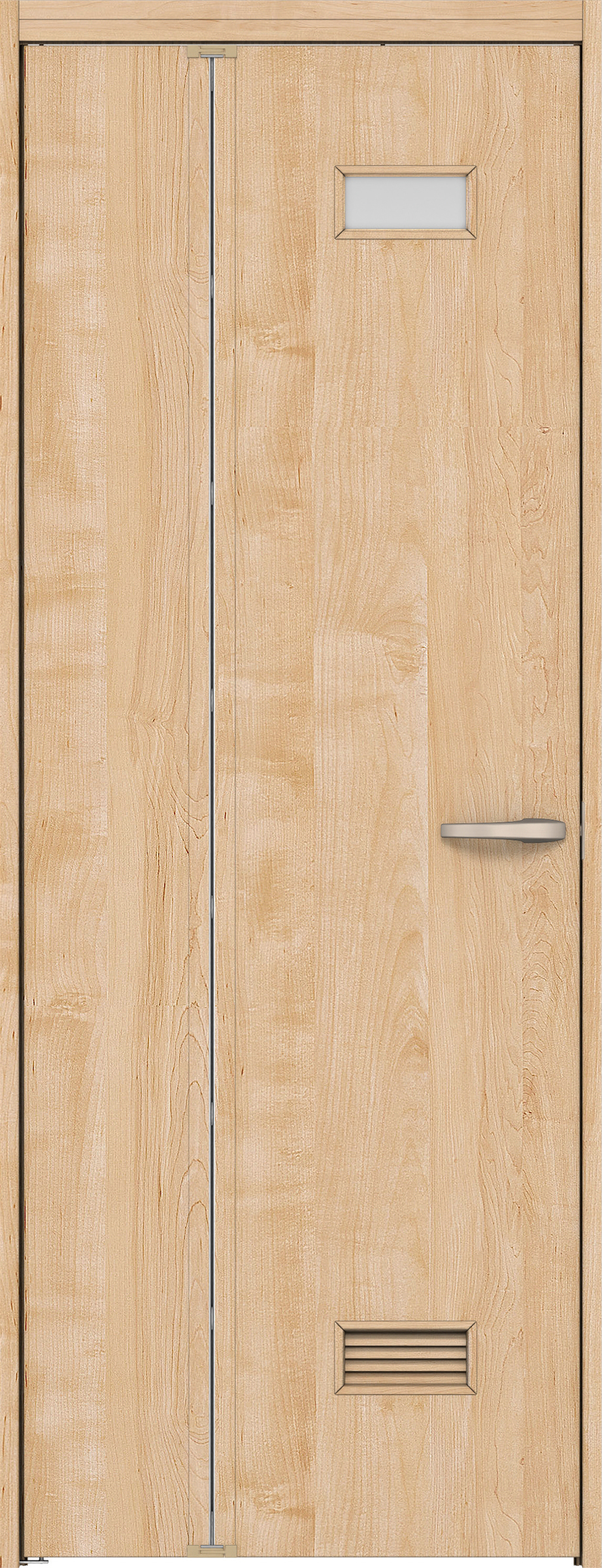 リビングドア　イエリア　機能ドア　折戸ドア　扉セット　０８デザイン　７５５幅　２０００高　〈ミルベージュ柄〉　左開き　錠なし