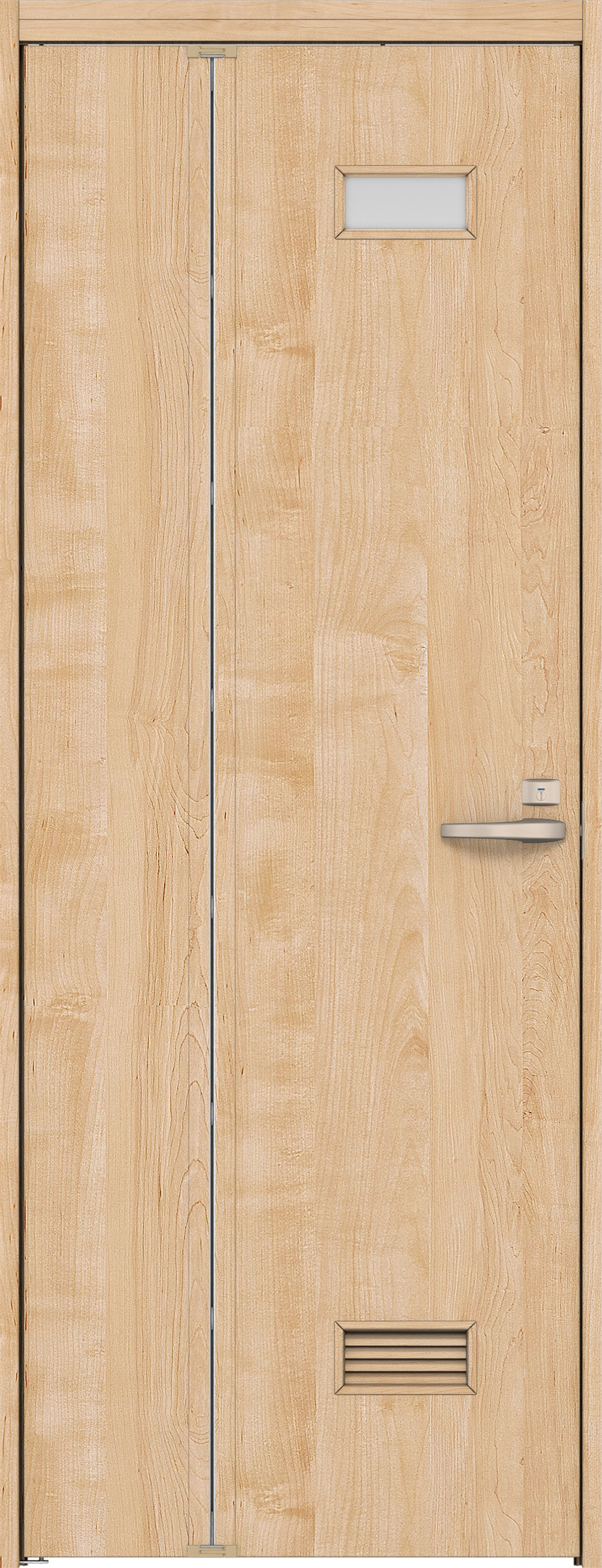 リビングドア　イエリア　機能ドア　折戸ドア　扉セット　０８デザイン　７８０幅　２０００高　〈ミルベージュ柄〉　左開き　錠付　表示錠