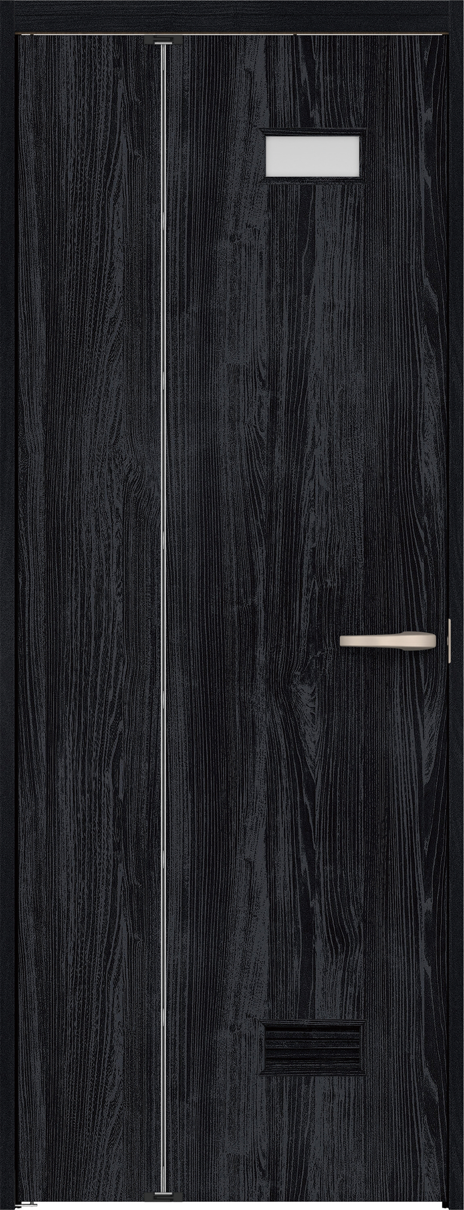 リビングドア　イエリア　機能ドア　折戸ドア　扉セット　０８デザイン　７５５幅　２０００高　〈モスブラック柄〉　左開き　錠なし