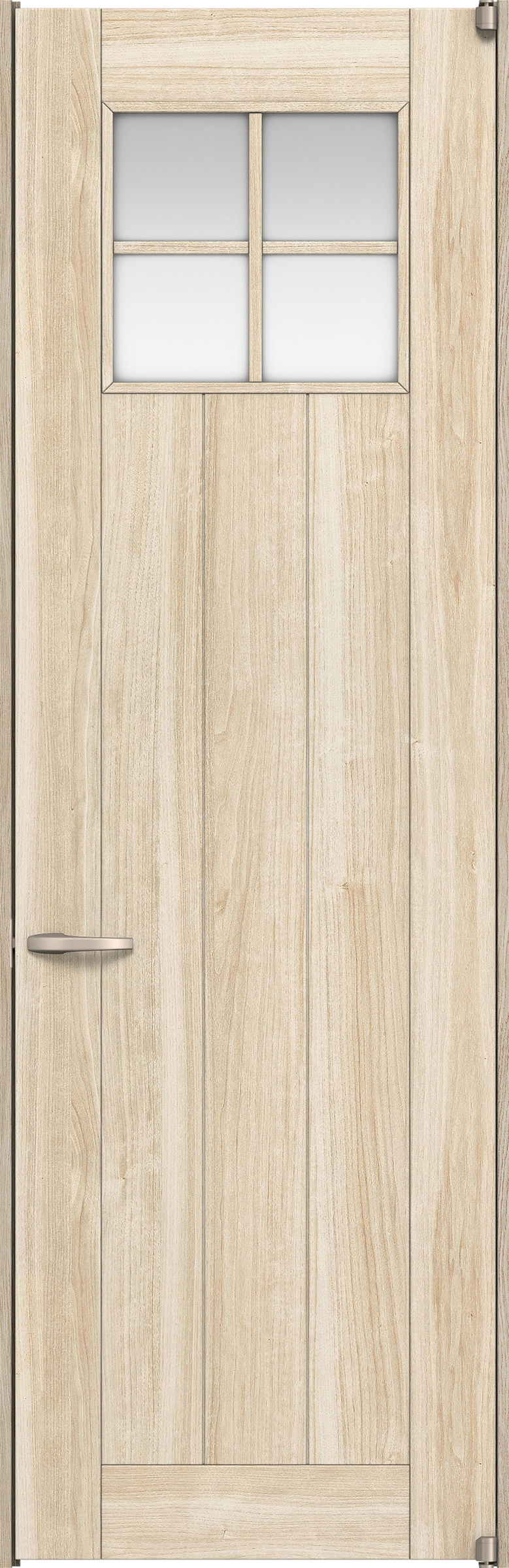 リビングドア　イエリア　二方枠ドア　扉セット　１Ｓデザイン　８５０幅　２４００高　〈コットンベージュ柄〉　右開き　空錠　ピボット丁番