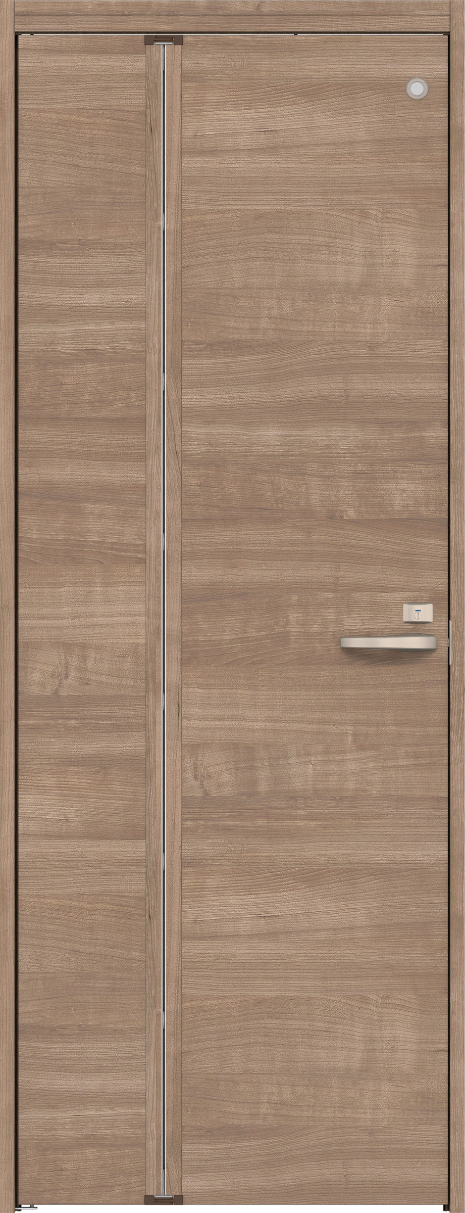 リビングドア　イエリア　機能ドア　折戸ドア　扉セット　Ｕ０デザイン　９３０幅　２０００高　〈トープグレー柄〉　左開き　錠付　表示錠　明かり窓付