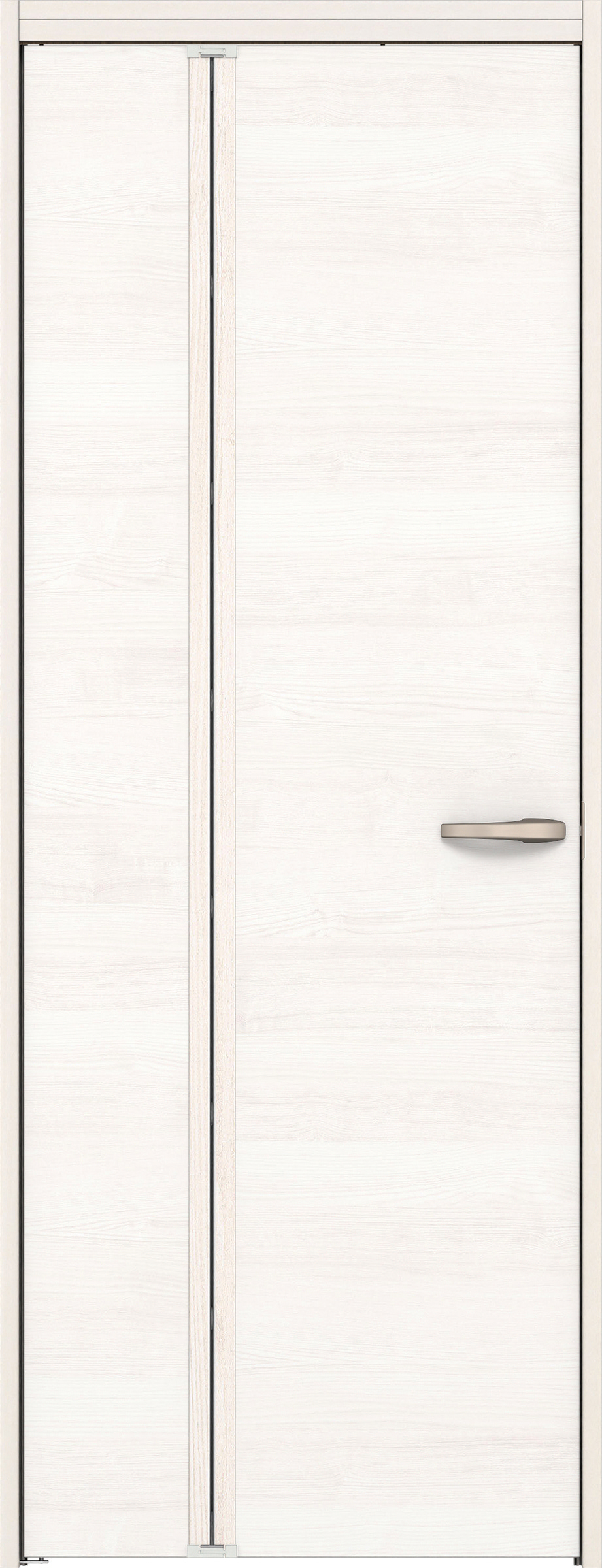 リビングドア　イエリア　機能ドア　折戸ドア　扉セット　Ｕ０デザイン　７８０幅　２０００高　〈ネオホワイト柄〉　左開き　錠なし